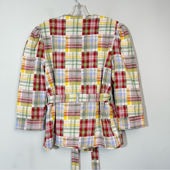 NWT CINQ A SEPT Triss Quilted Patchwork Organic Cotton Wrap Jacket Belt XS Boho - Picture 8 of 16